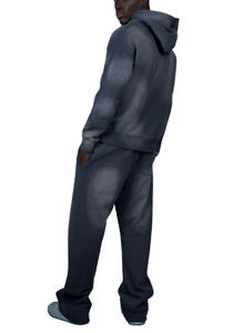 Pantalon de survêtement décontracté pour homme grande taille, hiver 2026, avec capuche, en molleton, taille élastique, respirant, avec poches latérales, 100% coton - Product Image 2