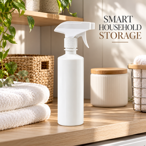 500ml White Cylinder <b>Plastic</b> <b>Spray</b> <b>Bottle</b> With Pump Sprayer Household Use PP Material - Product Image 4