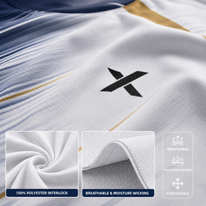 ชุดเสื้อฟุตบอล X Men แขนสั้น คอกลม ผ้าโพลีเอสเตอร์พิมพ์ลายแบบ Sublimation ระบายเหงื่อได้ดี ชุดกีฬา รับผลิตแบบ OEM/ODM - Product Image 4