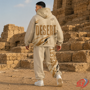 Custom <b>Men</b> Hoodie Sweat Set Autumn 100% Cotton 320g Tracksuit Casual Streetwear OEM ODM Wholesale - Product Image 4