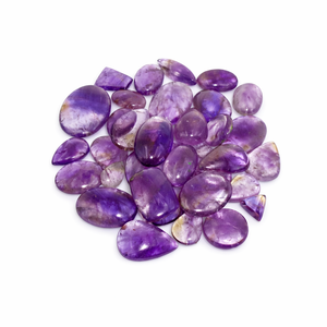 Cabujones de Amatista Chevron Natural Pulidos a Mano, Gema Púrpura del Amor, para Joyería Religiosa Feng Shui, Anillos, Colgantes y Pendientes - Product Image 1