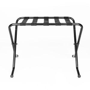 Portable Metal Luggage Rack 680*400*560MM Black Durable Cart for Travel Essentials - Product Image 4