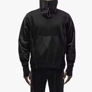 Sweat à capuche Techwear personnalisé pour homme, col montant Cyberpunk, streetwear tactique, pull-over urbain Ninja Darkwear, sweat-shirt oversize - Product Image 6