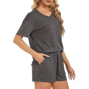 Camiseta de Verano para Mujer, Personalizable con Logotipo, de Poliéster de Alta Calidad, Casual, Transpirable, Cómoda, al por Mayor, con Hombros Caídos, Tejido Grueso - Product Image 2