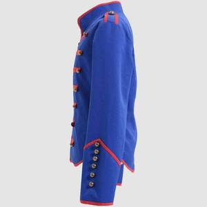 Hussar Napoleon <b>Jacket</b> for <b>Men</b> Long With <b>White</b> Embroidery And Gold Buttons Formal Double Breasted - Product Image 5