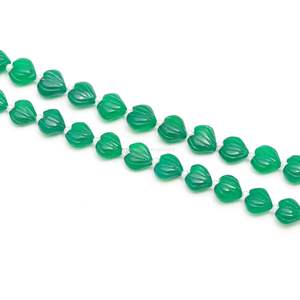 ลูกปัดหินออนิกซ์สีเขียวธรรมชาติแกะสลักรูปหัวใจขนาด 9-10 มม. ลูกปัดพลอยแกะสลักด้วยมือสำหรับทำเครื่องประดับ ลูกปัดออนิกซ์แกะสลักพลอย 8 นิ้ว - Product Image 4