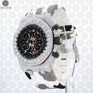 Charm Jewells Men's Luxury Stainless Steel <b>Watch</b> 45mm Round Case Sapphire Crystal <b>Mechanical</b> Chronograph Analog Dial - Product Image 2