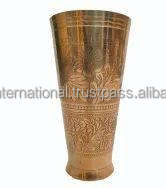 Diseño Cutwork con diseño de borde, pulido de vidrio para beber de latón y vidrio de agua de Material de latón con acabado dorado - Product Image 2