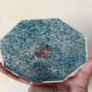 Posavasos de Orgón de Cristal Redondo, 7 Chakras, Estilo Religioso, Cuarzo, Decoración para el Hogar, Rebanada de Piedra Preciosa - Product Image 3