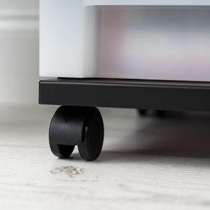 Narrow 4-<b>Drawer</b> <b>Plastic</b> <b>Storage</b> Cart with Organizer Top Black - Product Image 3