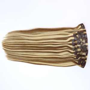 WHOLESALE TOP QUALITY VIETNAMESE HUMAN HAIR CLIP in HAIR EXTENSIONS STRAIGHT BLACK COLOR - Product Image 5