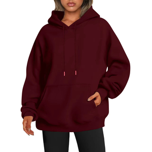 <b>Vintage</b> Thick Regular Sleeve <b>Oversize</b> Hoodie Casual Fashion Solid Hooded Knitted <b>Sweatshirt</b> Winter Season 100% Cotton Quick Dry - Product Image 2