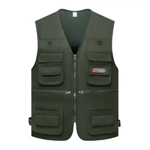 Chaqueta de Trabajo sin Mangas para Hombre, Tallas Grandes, a la Moda, con Bolsillos Personalizables, 100% Poliéster, Reversible, Otoñal, Anti-UV, Resistente al Viento - Product Image 2