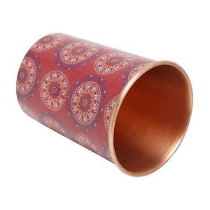 Vaso de Cobre con Estampado de Mandala Étnico, Vaso de Agua de Diseño, Taza Decorativa para Bebidas, Colección de Regalos, Venta al por Mayor, India - Product Image 2