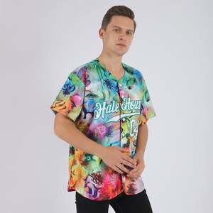 Camiseta de Béisbol con Bordado Personalizado, Estilo Uniforme de Béisbol, Precio Económico al por Mayor, Camiseta de Béisbol Tie Dye - Product Image 1