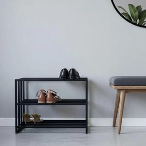 Industrial Style Shoe <b>Rack</b> Three Tier Wide Storage Organizer Strong Stable Frame Space Saving Design Modern Entryway Display - Product Image 1