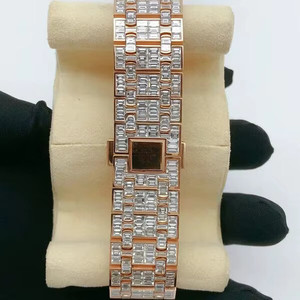 Montre en moissanite, acier inoxydable, 41 mm, montre en diamant moissanite pour homme - Product Image 5