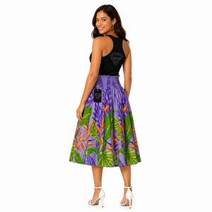 Women Hawaiian Floral Custom Beach Maxi <b>Skirt</b> Tropical Island Autumn Vacation Casual Lightweight Flowy <b>Skirt</b> Wear OEM - Product Image 5