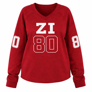 Sudadera Oversize de Forro Polar para Mujer con Estampado de Número Universitario, Estilo Casual, Diseño Personalizado, Sudadera con Capucha de Lujo - Product Image 6