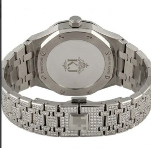 Vente imbattable - Montre en diamant moissanite haut de gamme - Qualité supérieure - Mouvement automatique - Acier inoxydable brillant - Verre - Product Image 4