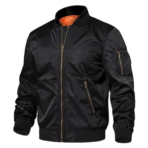2025 High Quality Men's Bomber <b>Jacket</b> Custom New Design Style Reversible Stand Collar <b>Pocket</b> Front Quick Dry Hot Sale Plain Dyed - Product Image 5