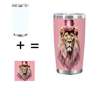 Stainless Steel Tumbler 20oz Double Wall Insulated <b>Reusable</b> <b>Cup</b> For Home Outdoor Use - Product Image 1