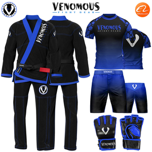 Maillot de compression court personnalisé MMA BJJ à dégradé bleu venimeux, sublimé, séchage rapide, écologique, pour l'entraînement sportif - Product Image 6