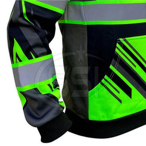 Sudadera de Seguridad de Alta Visibilidad ANSI Clase 2, Impermeable, con Logotipo Personalizado, para Trabajadores de Turno Nocturno y Construcción - Product Image 3