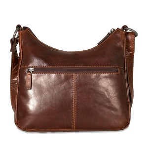 Sac bandoulière en cuir vieilli fait main, marron classique, pour femme, avec boucle décorative - Product Image 1