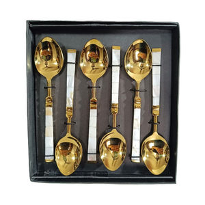 Ensemble de couverts en acier inoxydable au design tendance finition dorée – Prix les plus bas - Product Image 1