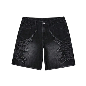Premium Quality Loose Short Trousers Pants Denim Shorts <b>Men</b> <b>Jeans</b> Shorts <b>Men</b> Custom Wholesale <b>Jeans</b> Half Pant Boy Fashion - Product Image 1