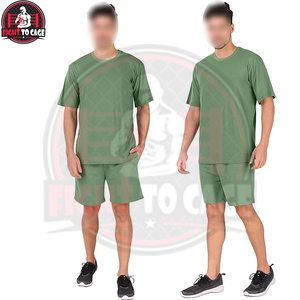 ชุดนอนเสื้อยืดแขนสั้นคอปกทรงโอเวอร์ไซส์ผ้าคอตตอนผสมถักสีเขียวล้วนใส่สบายสไตล์ลำลองสำหรับฤดูร้อนรุ่นใหม่ล่าสุด - Product Image 5