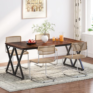 Tribesigns 70.87 Inch Wooden <strong>Rectangle</strong> Restaurant Furniture Office Meeting <strong>Table</strong> Dining <strong>Table</strong> for 6 People - Product Image 5