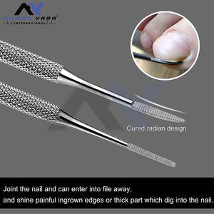 Juego profesional de 2 herramientas de acero inoxidable 100% para levantar uñas encarnadas, limas de doble cara para uñas, con almacenamiento. - Product Image 4