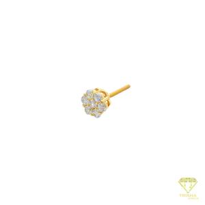 Boucles d'oreilles de luxe en moissanite et diamants, en argent sterling 925 plaqué or, bijoux étincelants pour hommes et femmes - Product Image 2