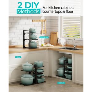 Organizzatore Sottopensile a 6 Livelli per Pentole e Padelle, Scaffale Portaoggetti da Cucina con Organizzatore per Padelle - Product Image 5