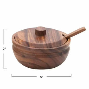 Nuevo Plato de Madera de Acacia con Servidor, Calidad A-One, Platos de Madera Personalizados para Galletas, Hechos a Mano, Ecológicos - Product Image 1