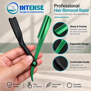 Professional Barber Shaving <b>Razor</b> <b>Set</b> with 3 Replaceable Blades Stainless Steel Straight Edge <b>Razor</b> for Salon and Grooming - Product Image 4
