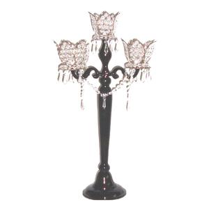 Décoration de mariage chaude et attrayante grand candélabre de sol avec goutte de cristal suspendue nouveauté candélabre en cristal à 9 bras - Product Image 3