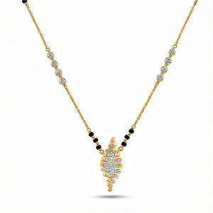 Collar con Colgante de Diamante en Forma de Ola Zigzag Geométrica - Product Image 1