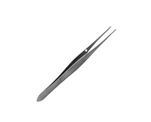 Pince à pansements ophtalmiques droite dentelée en acier inoxydable de 4 pouces pour pansements, manipulation des tissus et chirurgie oculaire - Product Image 1