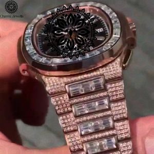 Montre de luxe Charm Jewells en acier inoxydable, cadran de 40 mm, mouvement mécanique analogique, date automatique, chronographe unisexe, boîtier tendance - Product Image 3