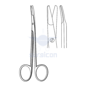 Tijeras Kilner de 18 cm (7 Pulgadas), Curvas, Estándar, de Acero Inoxidable, Reutilizables, Quirúrgicas, para Cirugía Plástica, Reconstructiva y General - Product Image 1