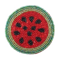 Beau caboteur de thé en forme de fruit de travail perlé à la main pour la décoration de la maison et de l'hôtel 2025 or étoile perlée rosette pow wow fournitures