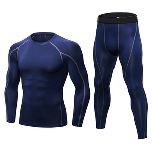 Survêtement de compression personnalisé, coupe athlétique, pour hommes et femmes, vêtements d'entraînement sportif - Product Image 5