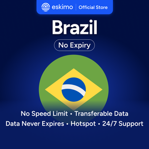 Eskimo Brésil 3 Go eSIM sans expiration des données, données de voyage, vitesse rapide 5G/4G, pas de carte SIM physique requise, S-B-03 Smartphones numériques - Product Image 1