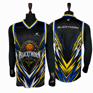 Camiseta de Baloncesto Personalizada OEM para Hombre, sin Mangas, Cuello en V, Sublimada, Forro de Malla de Poliéster, Ajuste Atlético, Ropa Deportiva de Equipo - Product Image 4