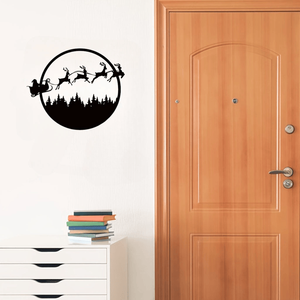 CIFbuy 24 Inch Reversible Metal Wall Sign Double <b>Sided</b> Halloween & Christmas Seasonal Hanging Decor TikTok for Temu Pick Service - Product Image 6