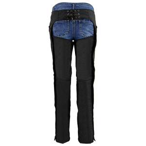 Samroz Sports - Chaps de Motocicleta Personalizables de Cuero Premium de 220 g, sin Costuras, con Estampado Digital, sin Mangas, para Mujeres Motociclistas - Product Image 4