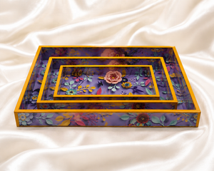 NUEVA Bandeja de Servir de Acero y Mármol de Calidad Artesanal, Diseño Personalizado, Grado Comercial, Acabado Pulido, Estampado Animal - Product Image 1